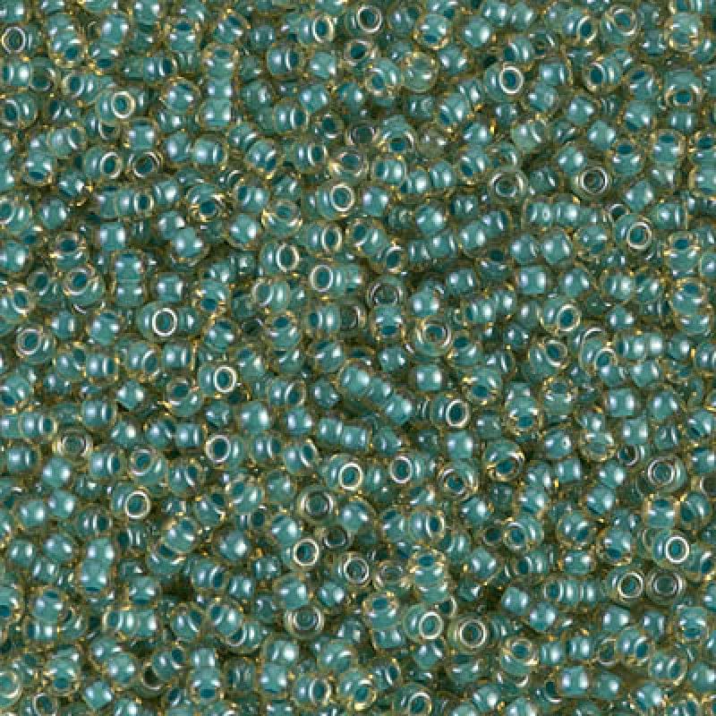 Miyuki Boncuk, Miyuki Round Beads 11/0- 0374 Turquoise Lined Lt. Topaz Luster