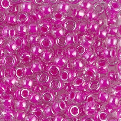 Miyuki Boncuk, MiyukiRoundBeads 6/0- 0209 Fuchsia Lined Crystal