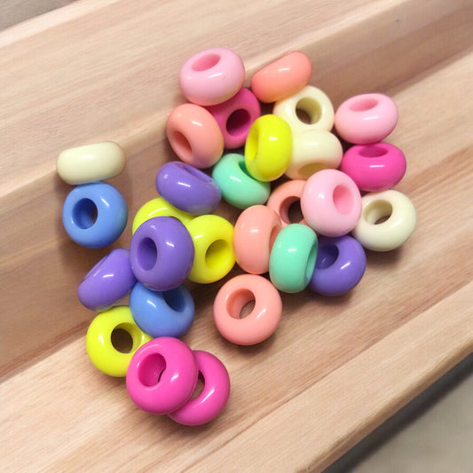 Akrilik -Karışık Renkli Rondel 13 mm
