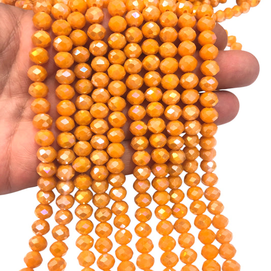 Kristal Boncuk, Çin Kristali-8mm-26 (Janjanlı Açık Turuncu)