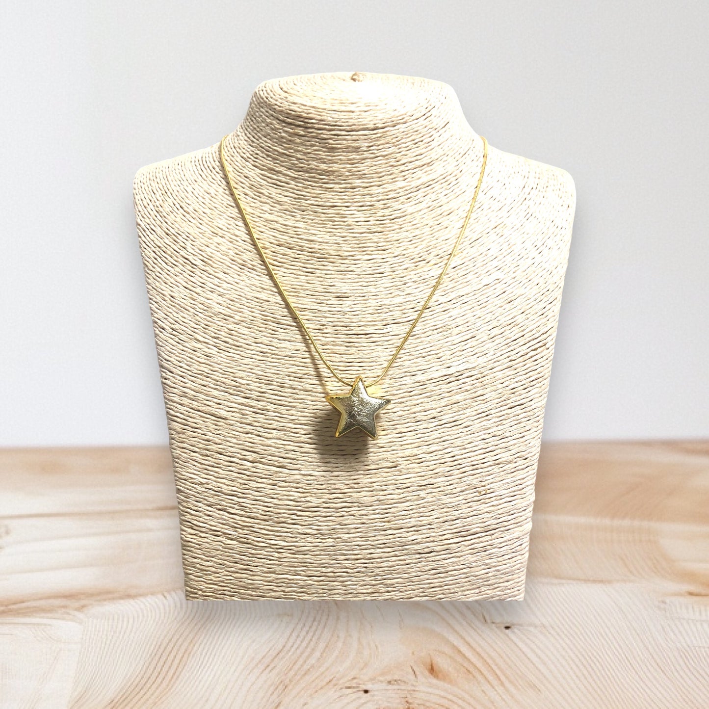 Altın Kaplama 22mm Çatlatma Desen Tombul Yıldız