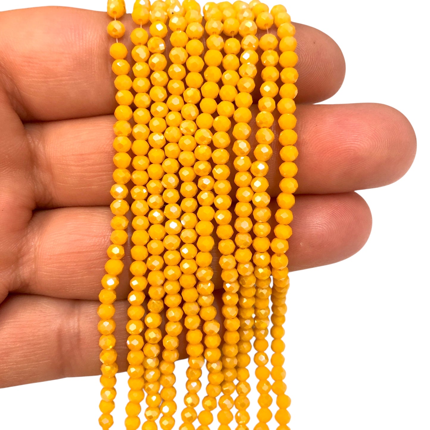 Kristal Boncuk, Çin Kristali-3mm-25- Janjan Kavuniçi