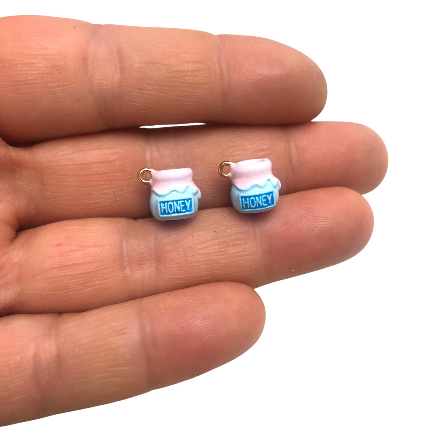 Altın Kaplama Üç boyutlu Bal Kavanozu Mavi Sallantı