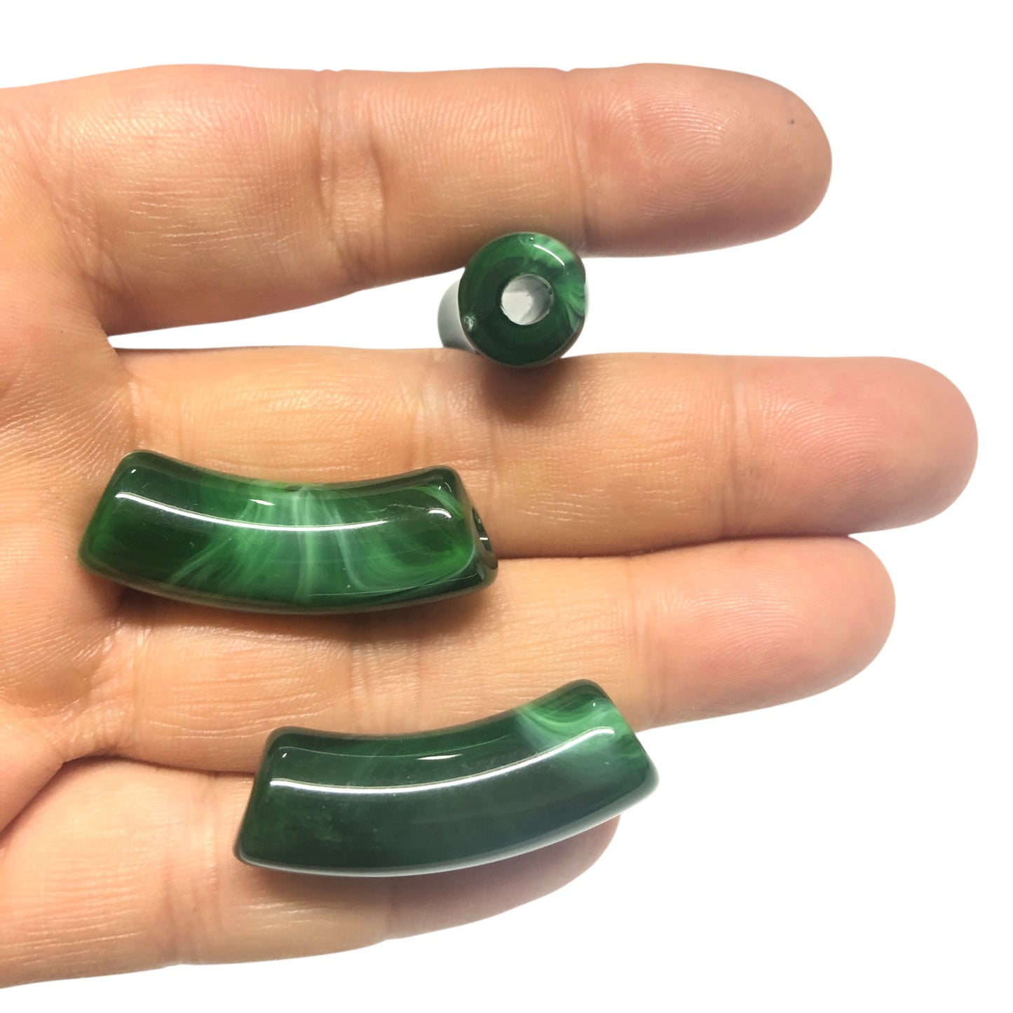 A Kalite Akrilik 11.2x34.8mm- Ebruli Yeşil