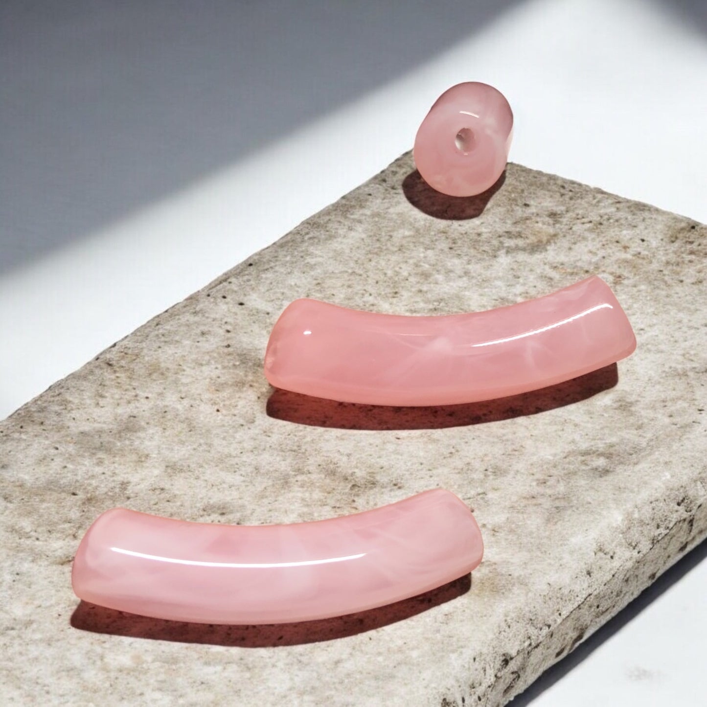 A Kalite Akrilik 7.9x32mm- Ebruli Sedefli Pembe