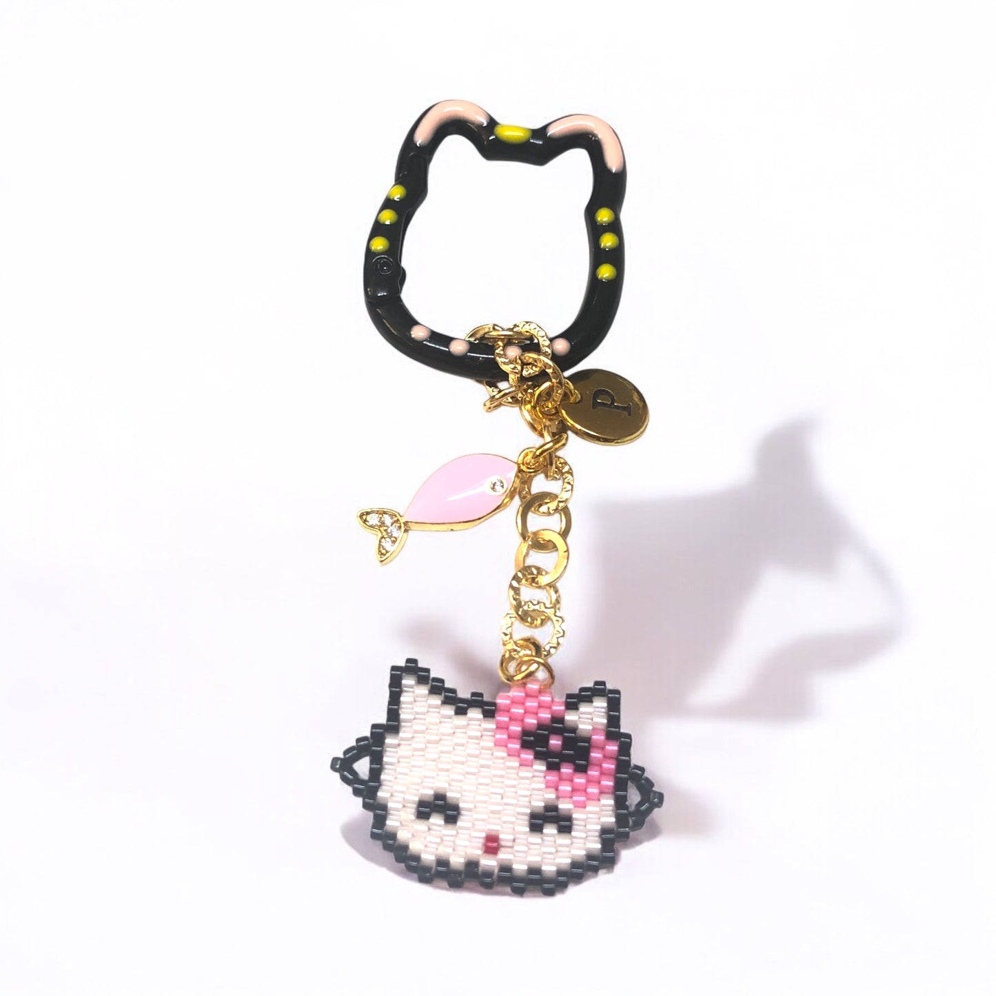 Mineli Kedi Anahtarlık Aparatı -1 -Lila