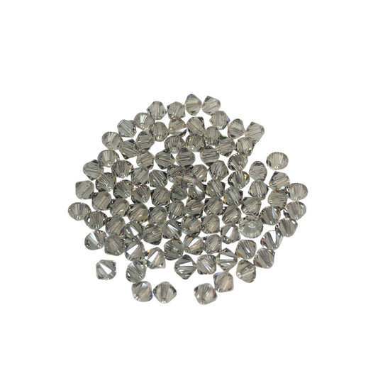 Swarovski 4mm Piramit (Bicone ) Şeffaf Gri - 009