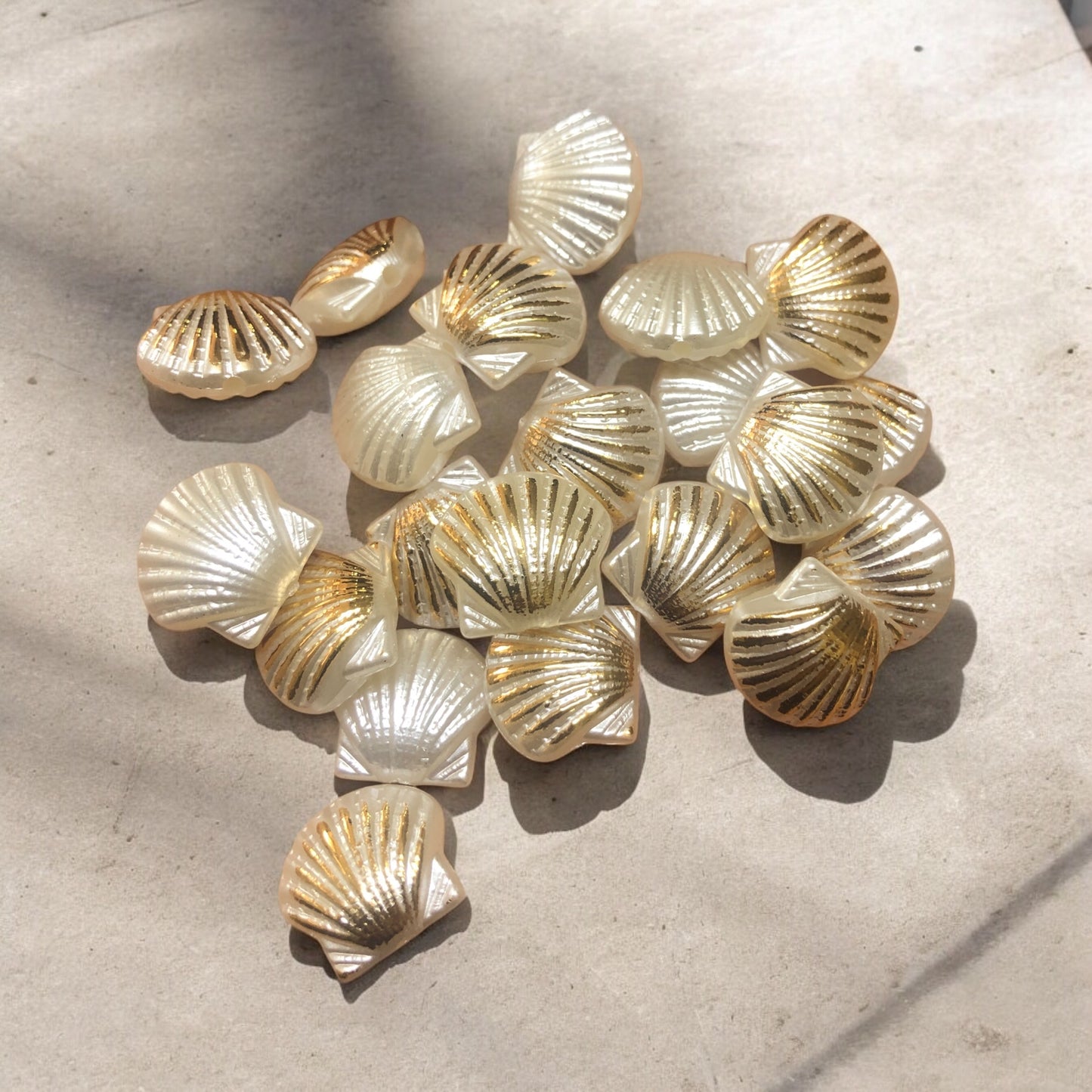 Akrilik Altın Yaldızlı İstiridye-3