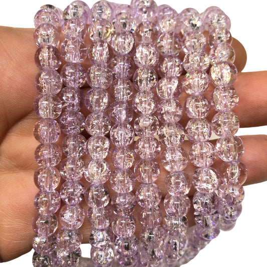 8mm Cam Boncuk -090 (Lila)