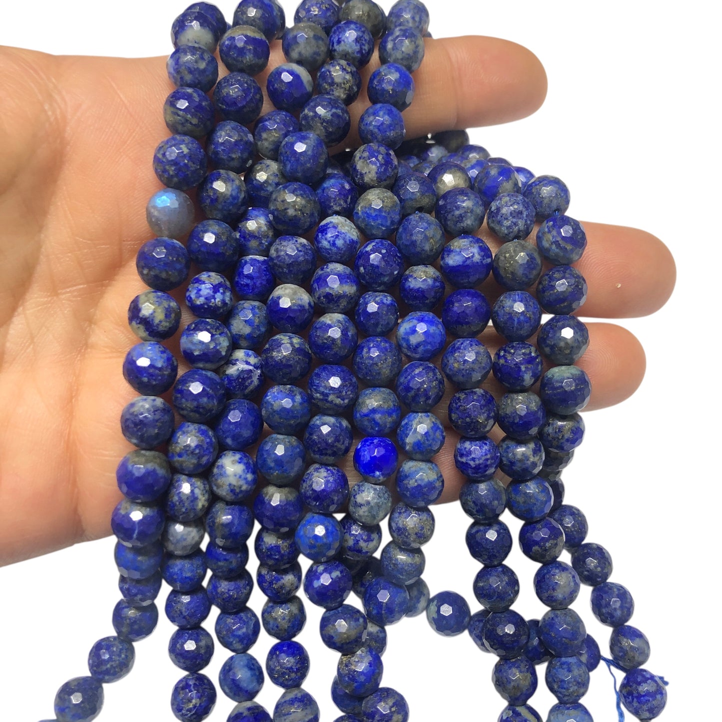 A Kalite Faset Kesim Lapis Lazuli- 8 mm