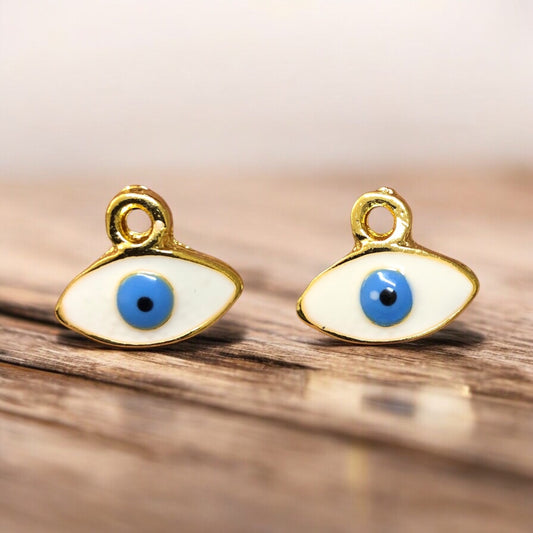 Altın Kaplama Mineli Nazar Göz Sallantı