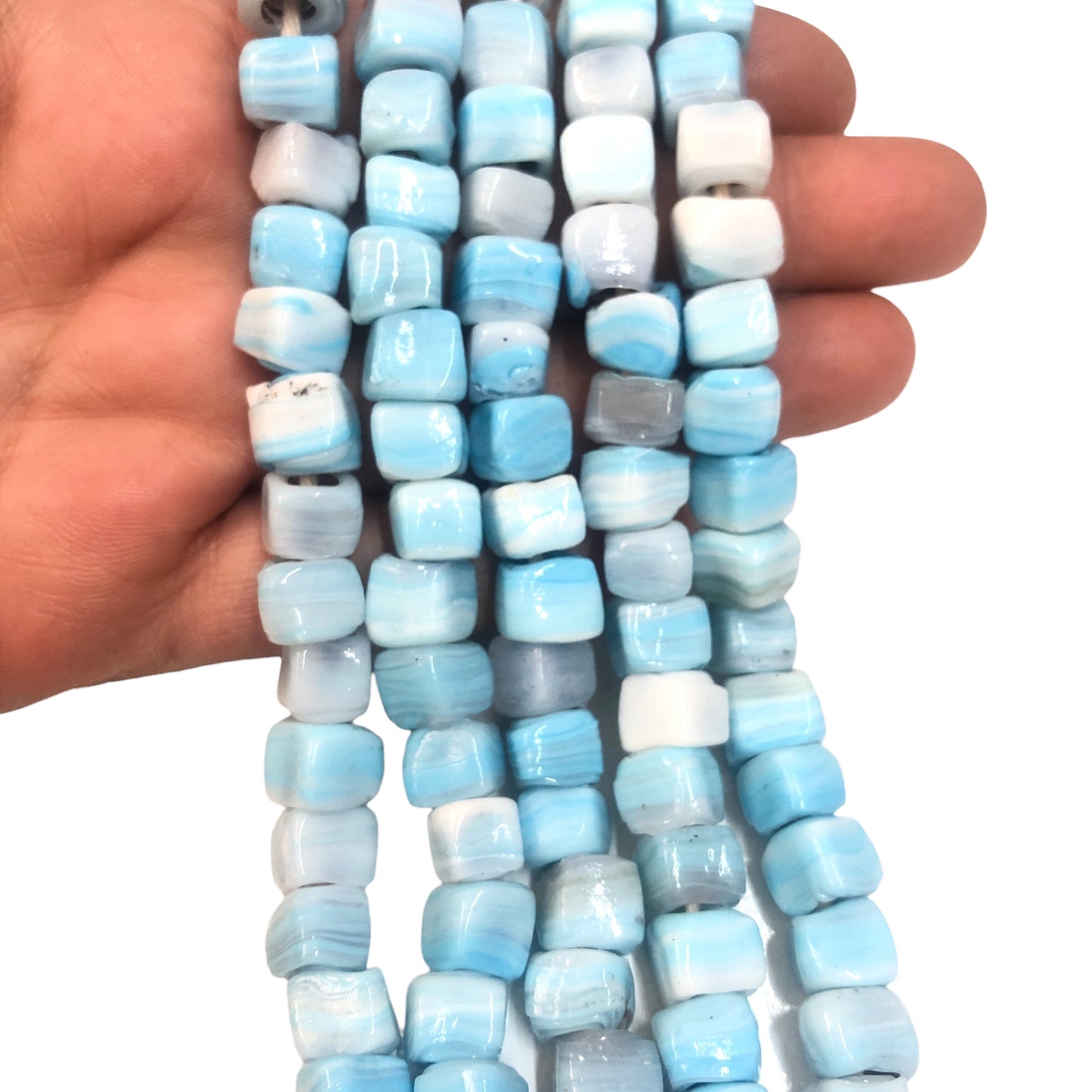 Cube Glass Hearth Bead Marbling