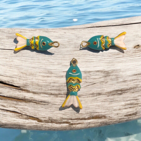 Altın Kaplama Hareketli Balık Küçük Boy -4