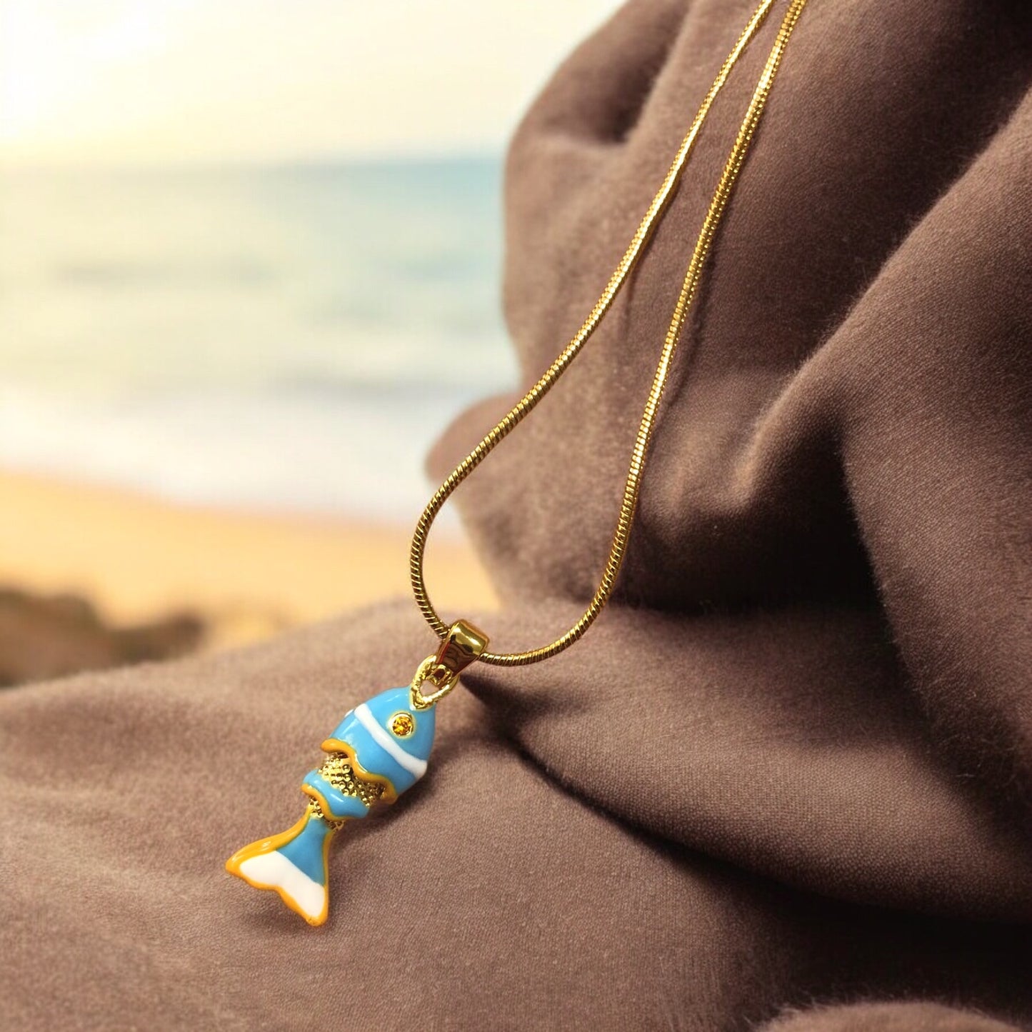 Altın Kaplama Hareketli Balık Küçük Boy - 8