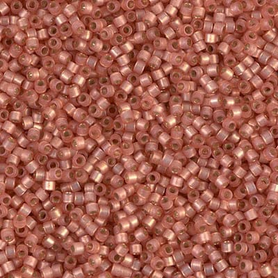 DB0622 Silver Lined Peach Alabaster Dyed, Miyuki Delica 11/0
