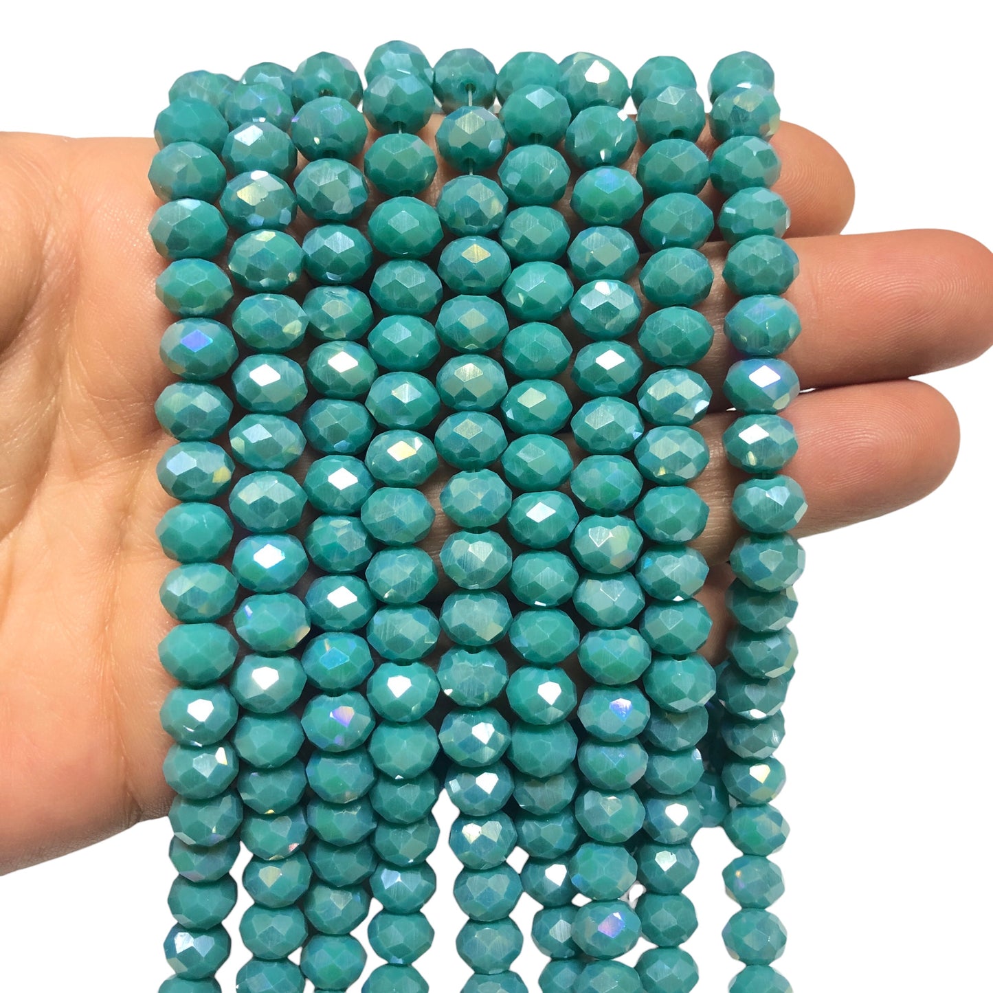 Crystal Beads, Chinese Crystal-8mm-30 Iced Janjan Blue