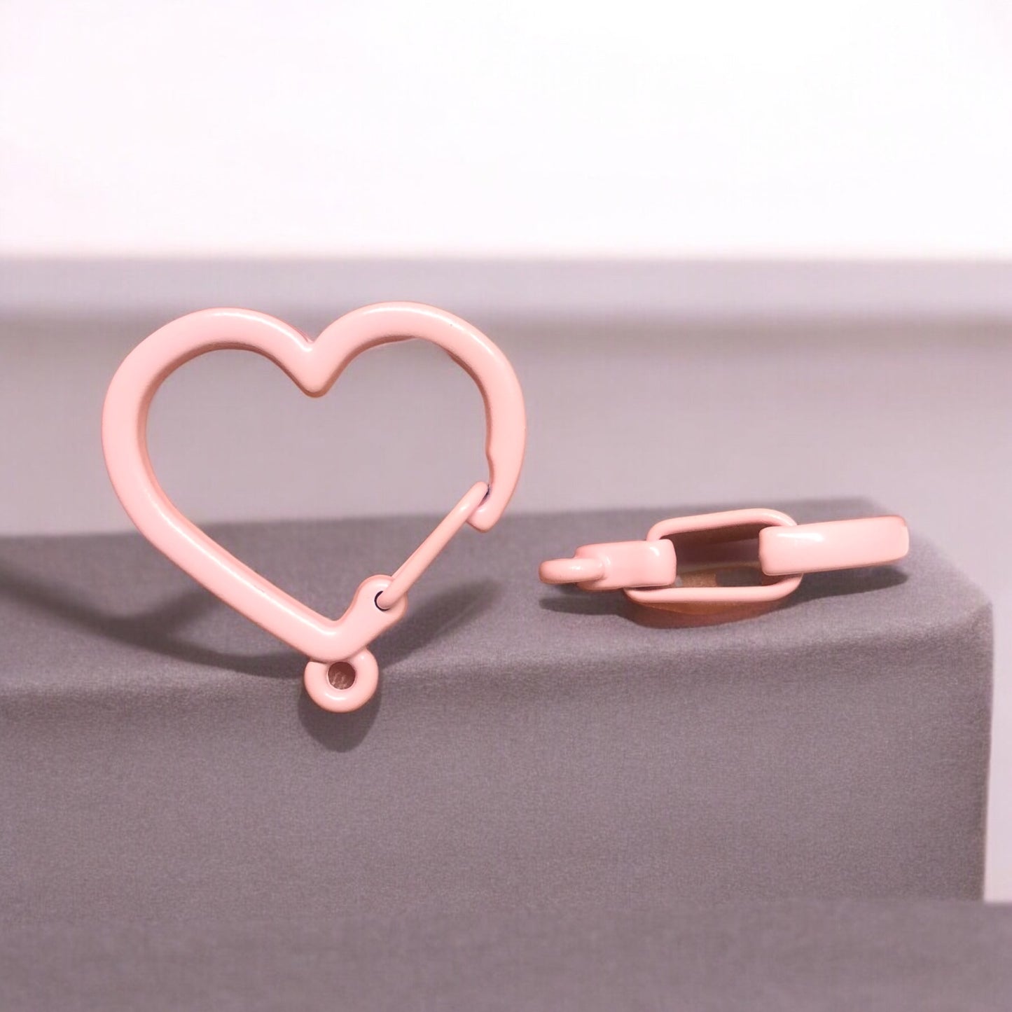 Mineli Kalp Anahtarlık Aparatı - Pembe