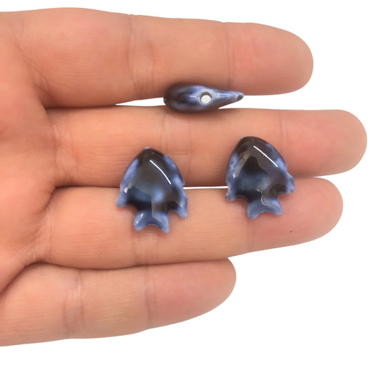 Seramik Balık -Lacivert