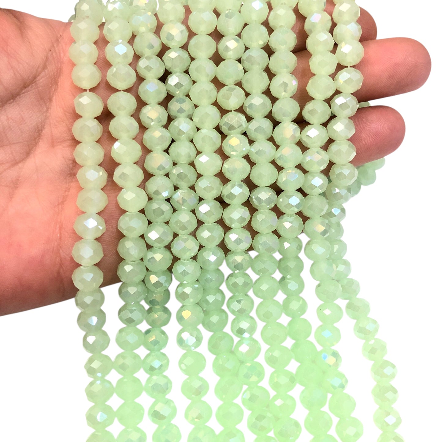 Crystal Beads, Chinese Crystal-8mm-30 Iced Janjan Blue