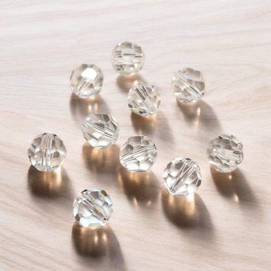 Swarovski Kristal 8mm Petek Kesim - Şeffaf (Crystal Clear) - 008