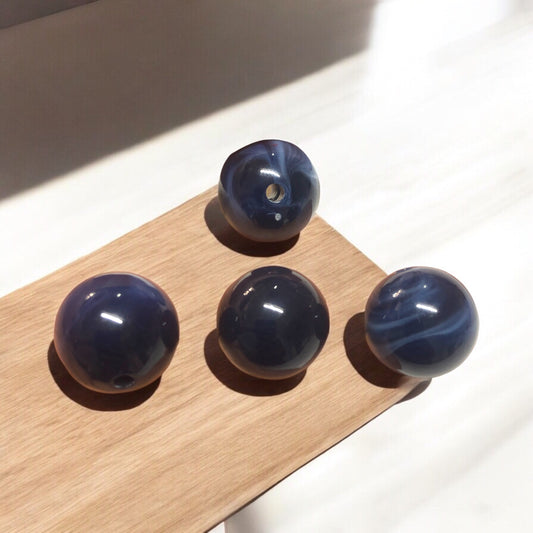 A Kalite Akrilik 18mm Top- Ebruli Lacivert