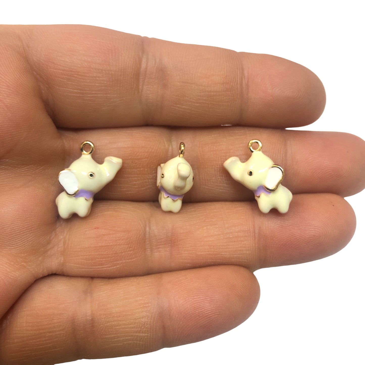 Gold Plated Enamel Strawberry Shaking Attachment - Neon Green