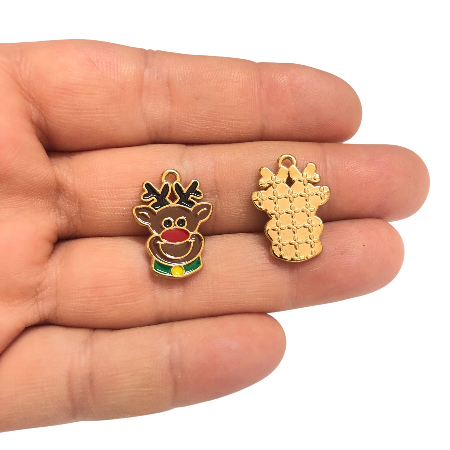 Sarı Çelik Yılbaşı Aparatı - Geyik