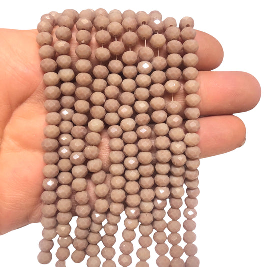 Çin Kristali 6mm - 6113 Opak Sütlü Kahve