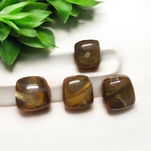 A Kalite Akrilik Silindir -16.3X17.3- Ebruli Kahverengi