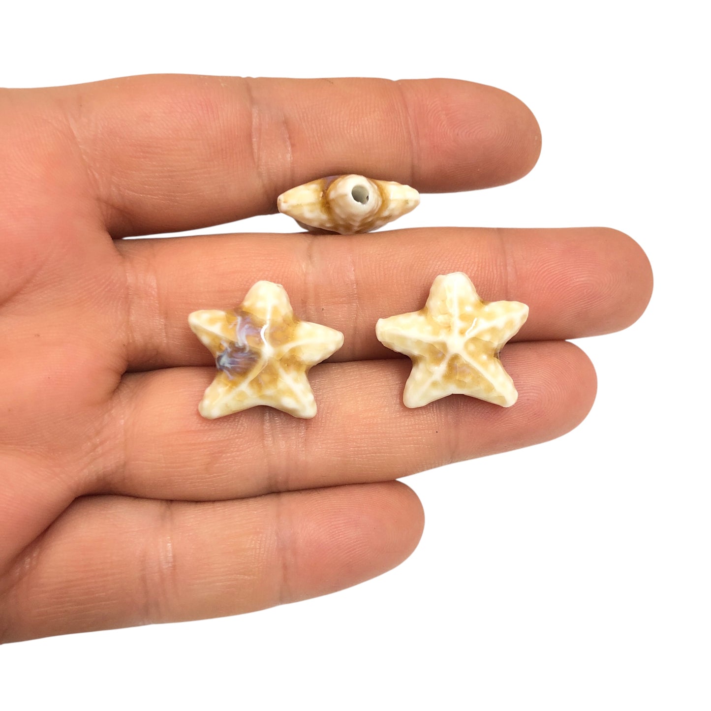 Seramik Yıldız Büyük Boy - Krem