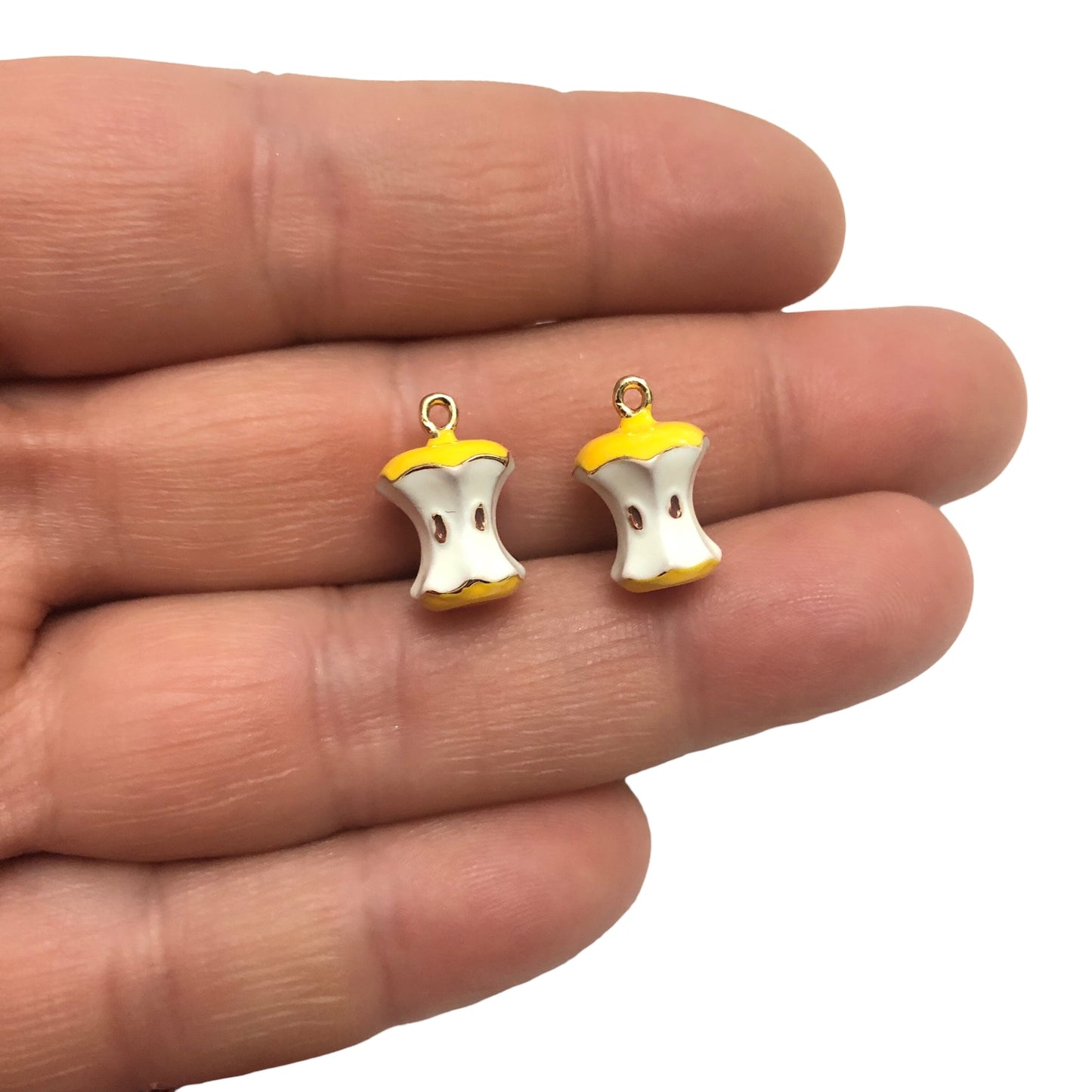 Altın Kaplama Üç boyutlu Yenmiş Elma Sarı Sallantı