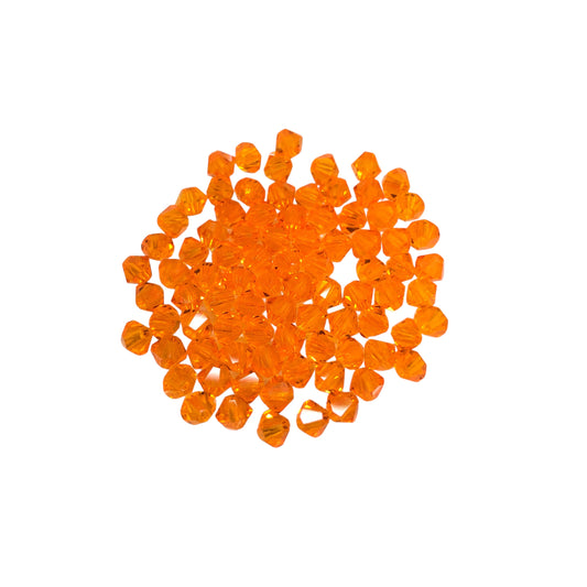 Swarovski 4mm Piramit (Bicone ) Şeffaf Turuncu- 012
