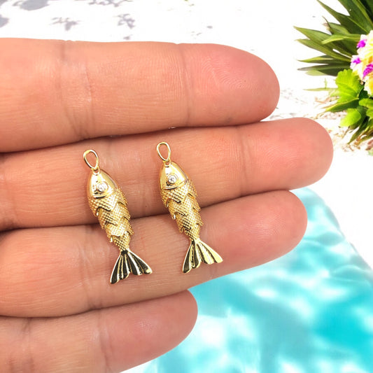 Altın Kaplama Hareketli Balık Küçük Boy