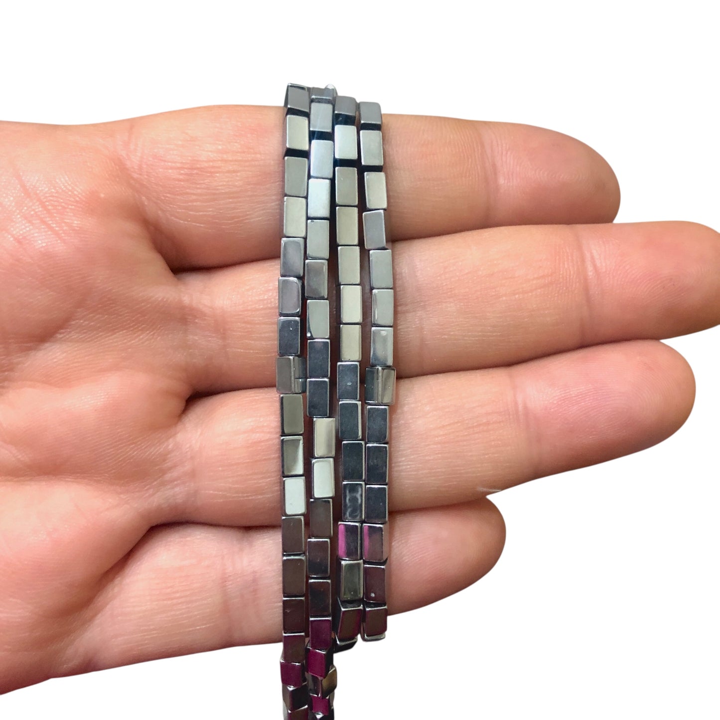 3x5mm Köşeli Hematit - Gümüş