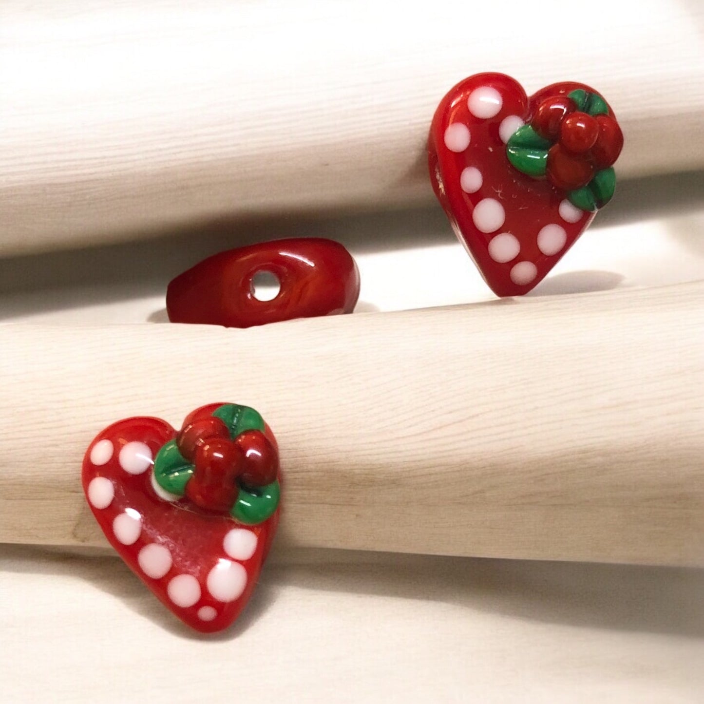 Murano Kokinalı Kalp Kırmızı