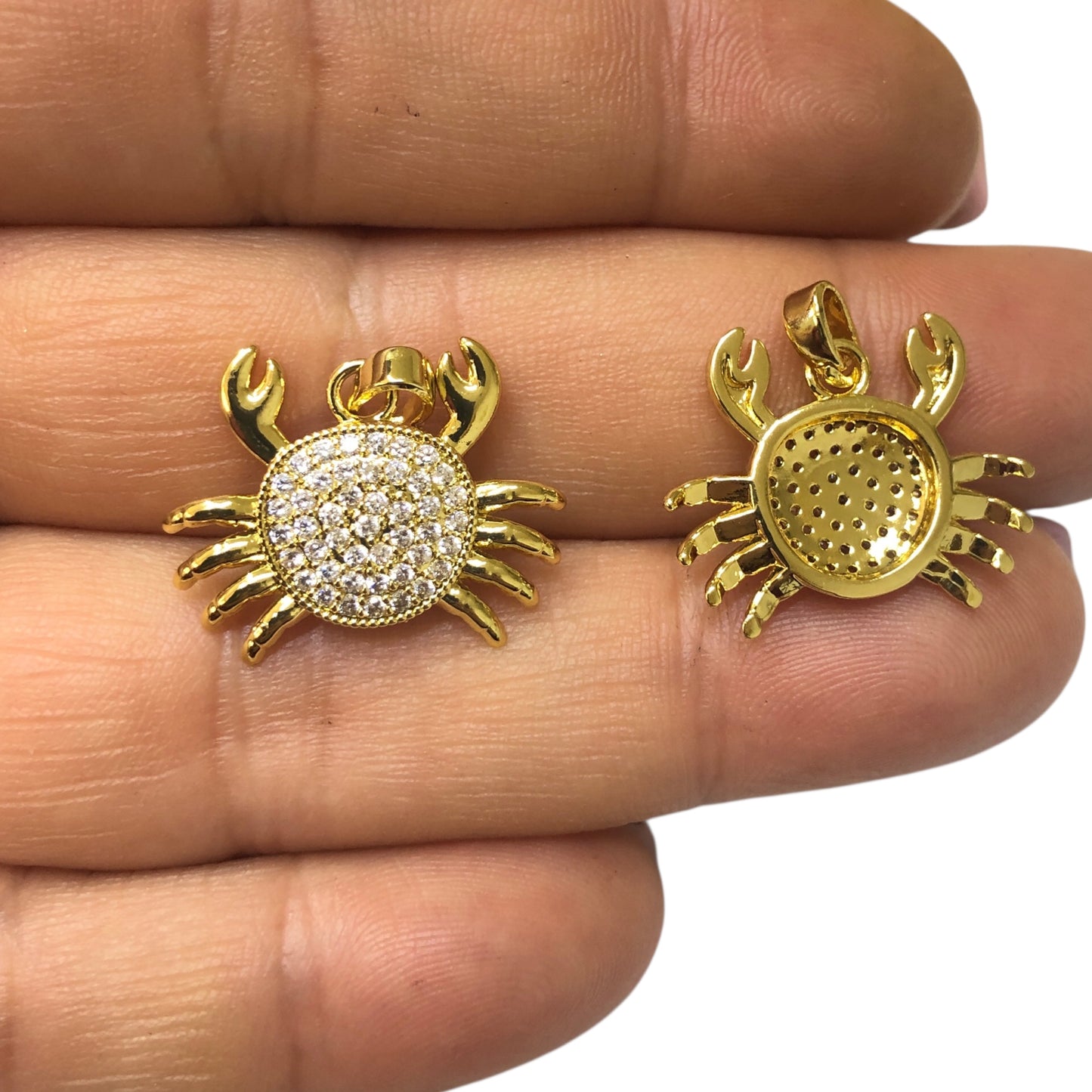 Gold Plated Enamel Strawberry Shaking Attachment - Neon Green
