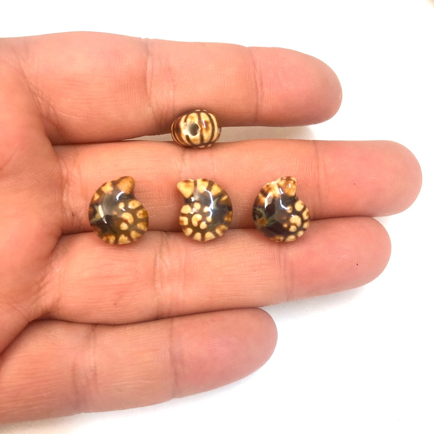 Seramik Salyangoz Küçük Boy - Kahverengi