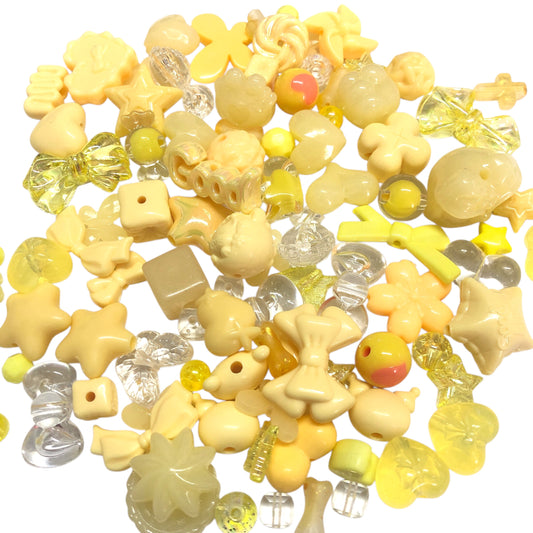 Akrilik Boncuk- Karışık Renkli Sarı Mix