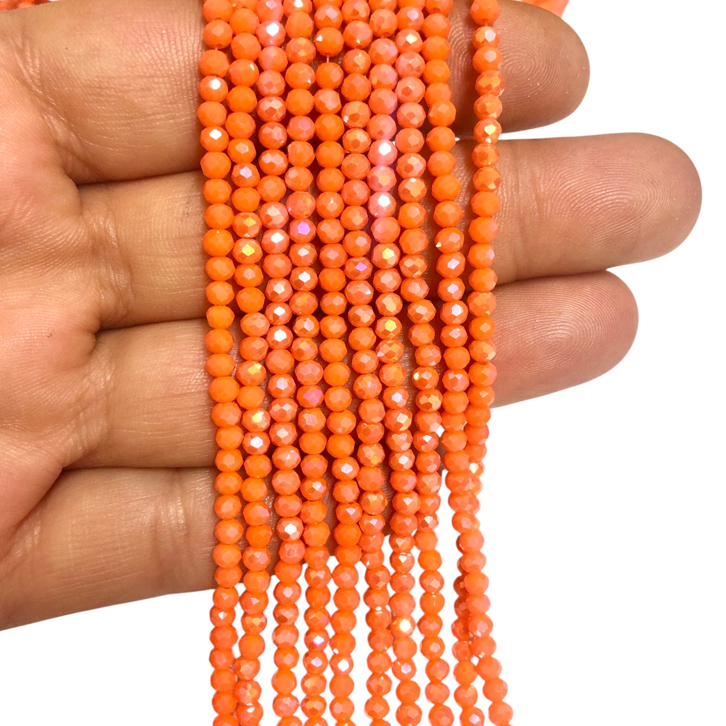 Kristal Boncuk, Çin Kristali-3mm- 18 Opak janjan Turuncu