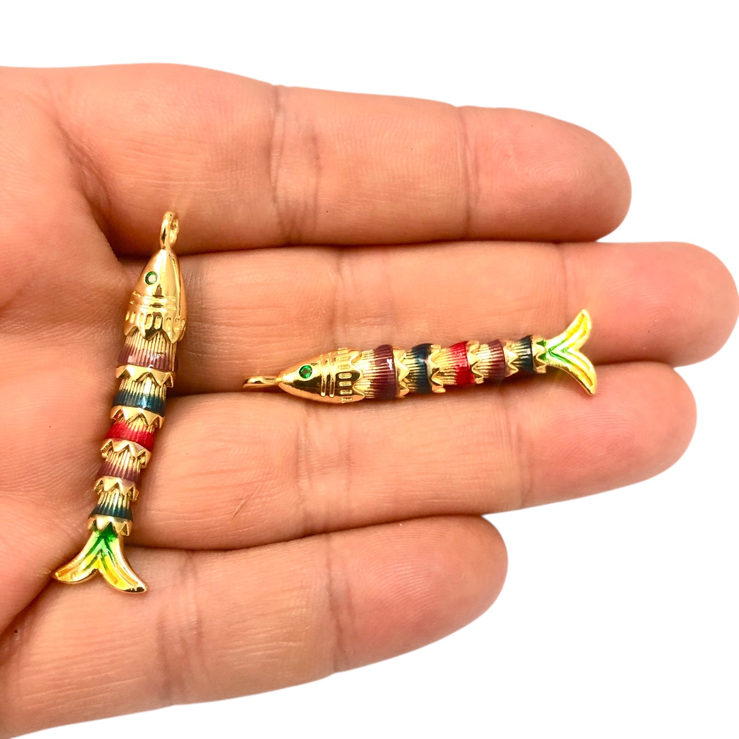 Altın Kaplama Hareketli Balık Büyük Boy -4