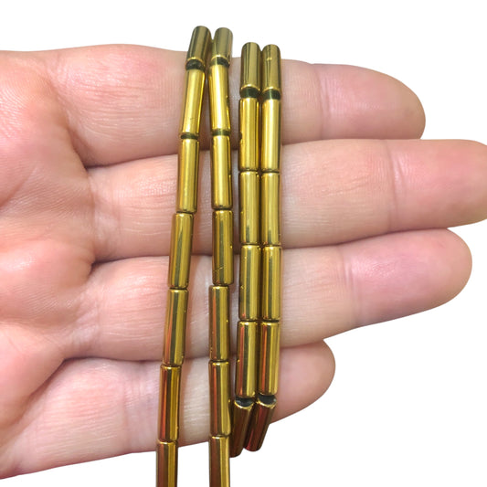 4x13mm Silindir Hematit - Altın