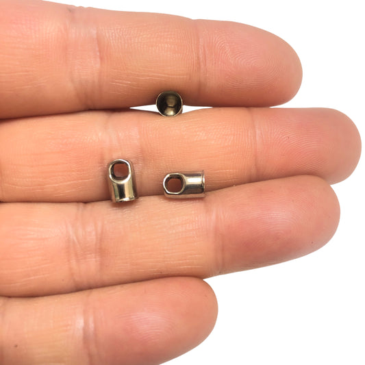 Antik Gümüş Kaplama Kapsül Kapama -5mm