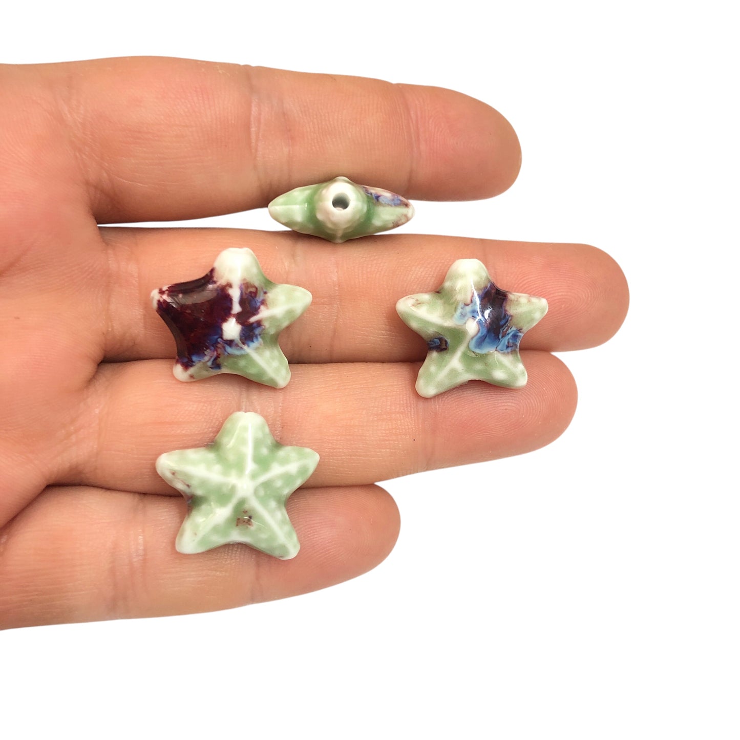 Seramik Yıldız Büyük Boy - Mint