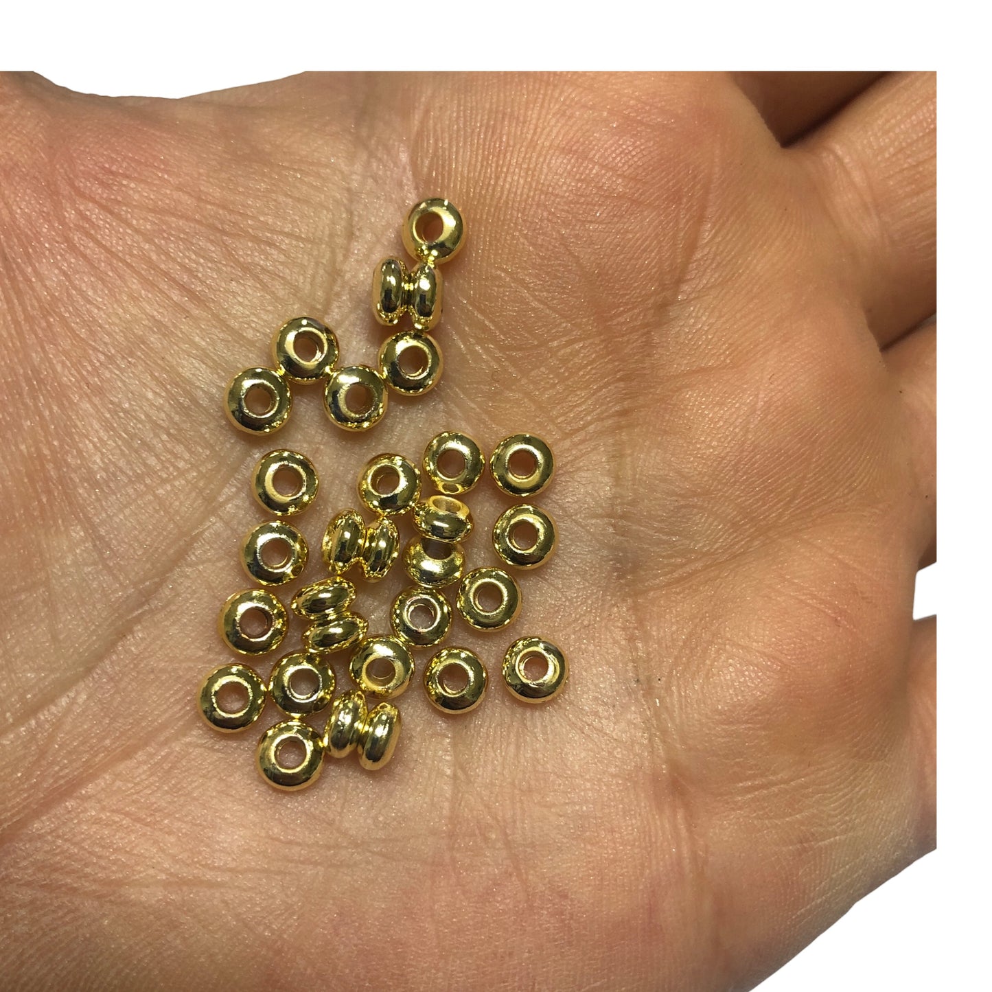 Vergoldete 2 x 4 mm Distanzscheibe