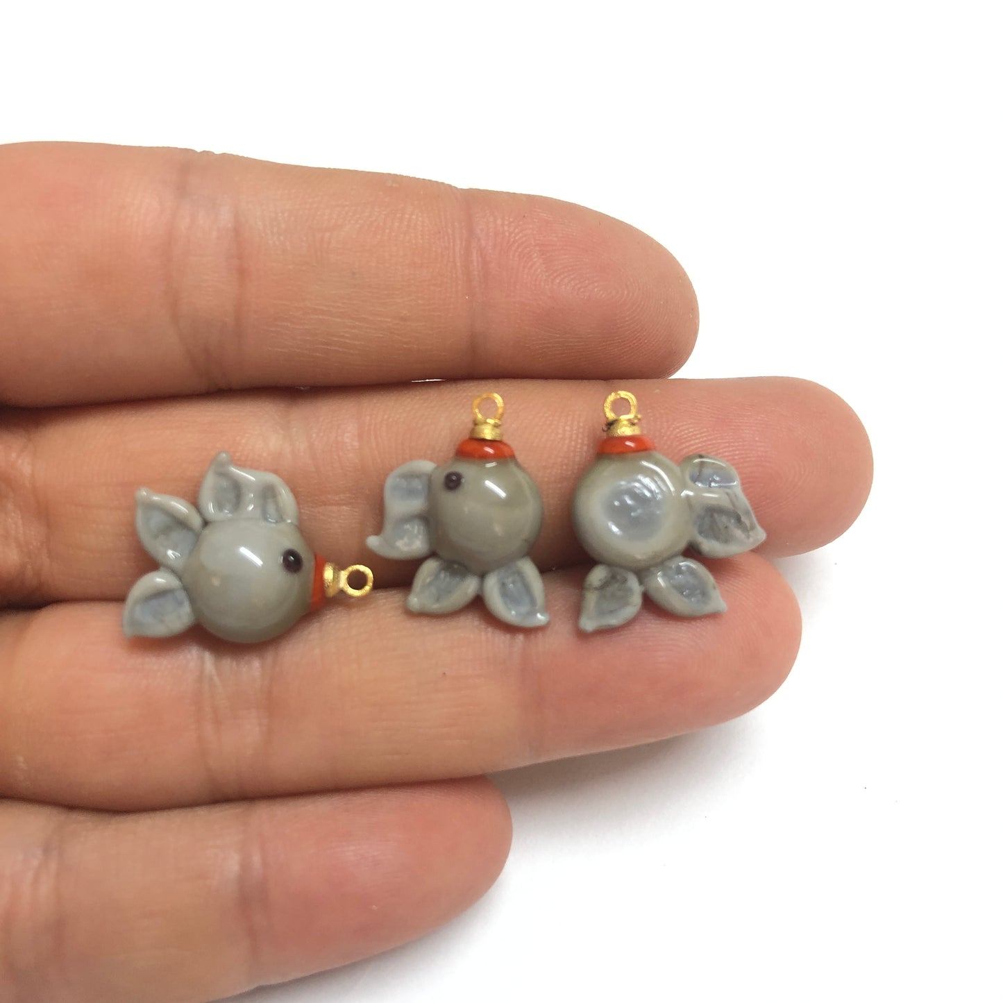 Murano Cam Sallantı Balık Gri