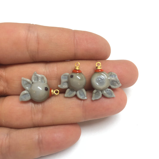 Murano Cam Sallantı Balık Gri