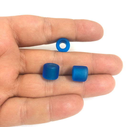 Murano Silindir Buzlu Cam -Mavi