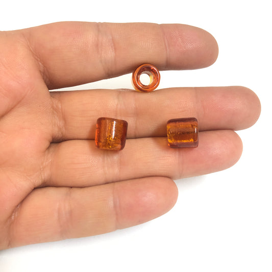 Murano Cam Şeffaf Silindir - Tarçın