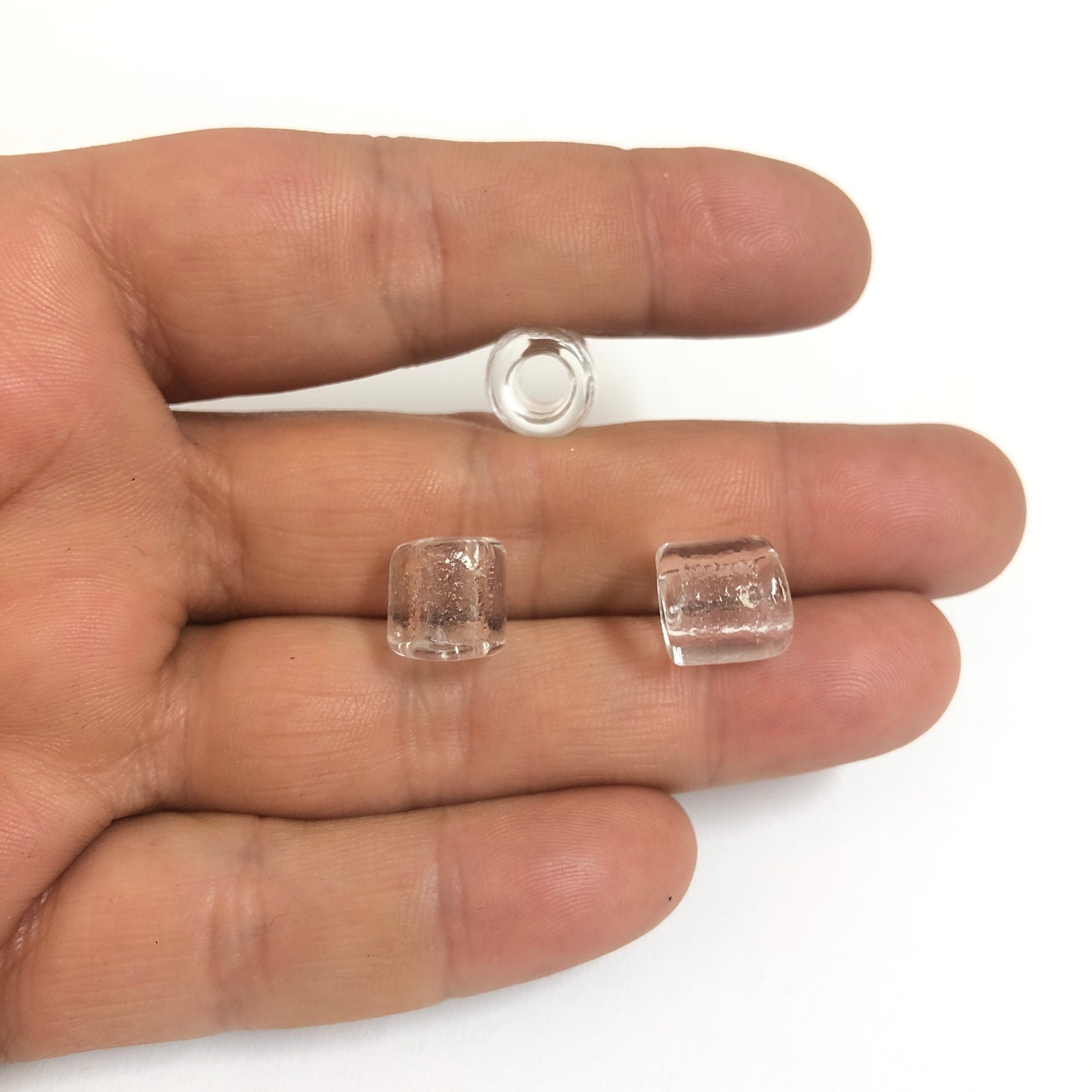 Murano Cam Şeffaf Silindir -Şeffaf