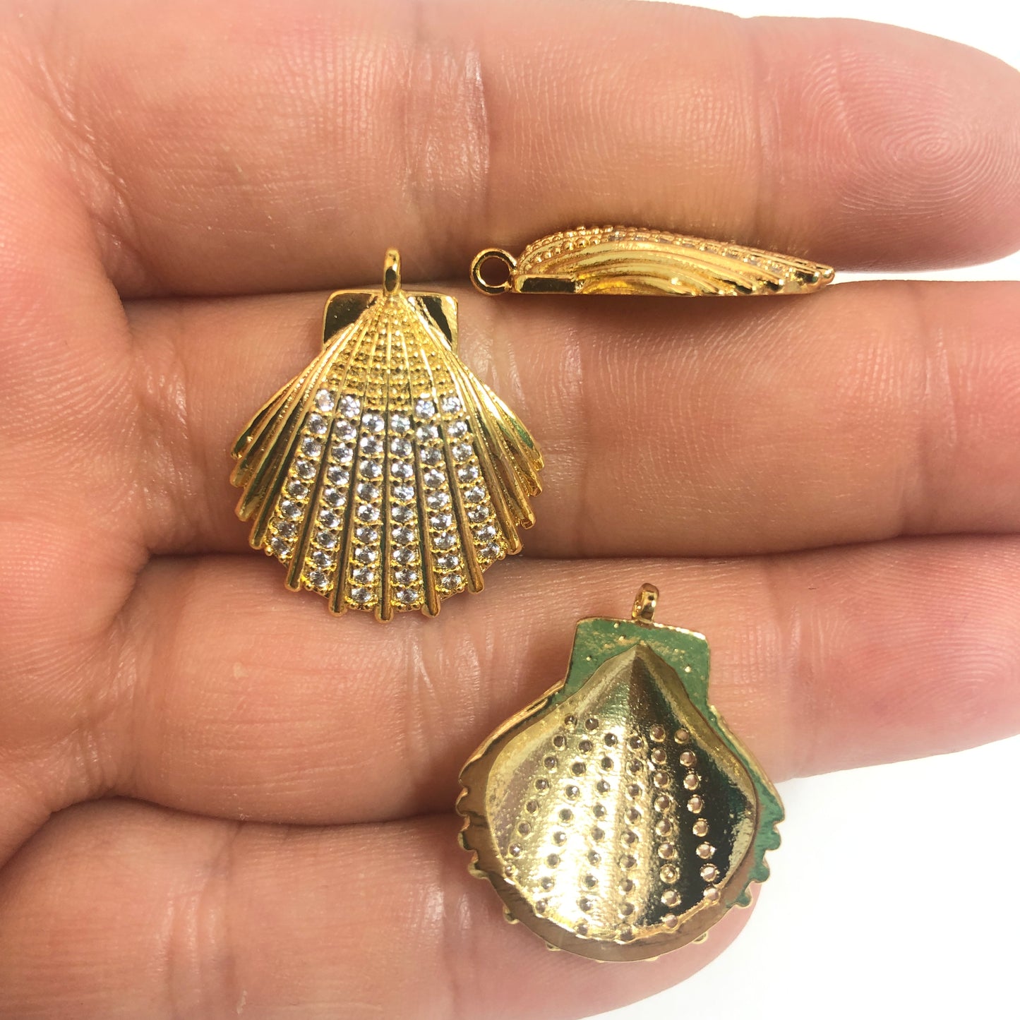 Gold Plated Zircon Stone Cross Pendant - 1